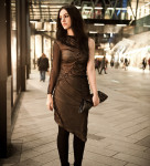 FAIIINT, Outfit, Fashion, Blogger, Dress, DIY, Handmade, Plaited, Twisted, Rouched, Gathered, Draped, Asymmetric, Nude, Black, Mesh, Silk, Jersey, Bracher Emden, Geo, Clutch, StylistPick, Eleonora, Boots, Velvet, Night, Street, Style, Ligia Dias, Necklace