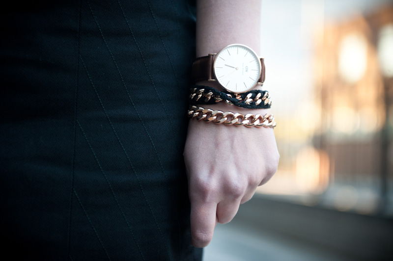 FAIIINT DIY Outfit FAIIINT, Daniel Wellington, Watch, Leather, Ligia Dias, Chain, Necklace, Bracelet, Details, Fashion, Blogger