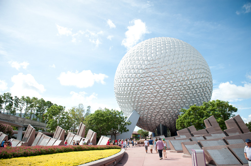 Epcot Epcot, Walt Disney, Disney, Disneyland, Florida, Disney World, Golf Ball, Spaceship Earth, Theme Park, Enterance, Future World