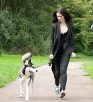 FAIIINT, Keds, Sneakers, Leather, Jacket, Jeans, Printed, Running, Outfit, Husky, Puppy, Walk, Walkies, Barneys Originals, Black, All Black, Draped, Asymmetric, Tank, Top
