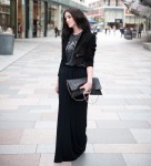 FAIIINT, Outfit, Black, Grey, Camp Beverly Hills, Tee, Mens, Topshop, Lazer Cut, Suede, Cropped, Jacket, Bracher Emden, Clutch, ASOS, Maxi Skirt, H&M, Silver, Choker, WIWT, OOTD, Street Style