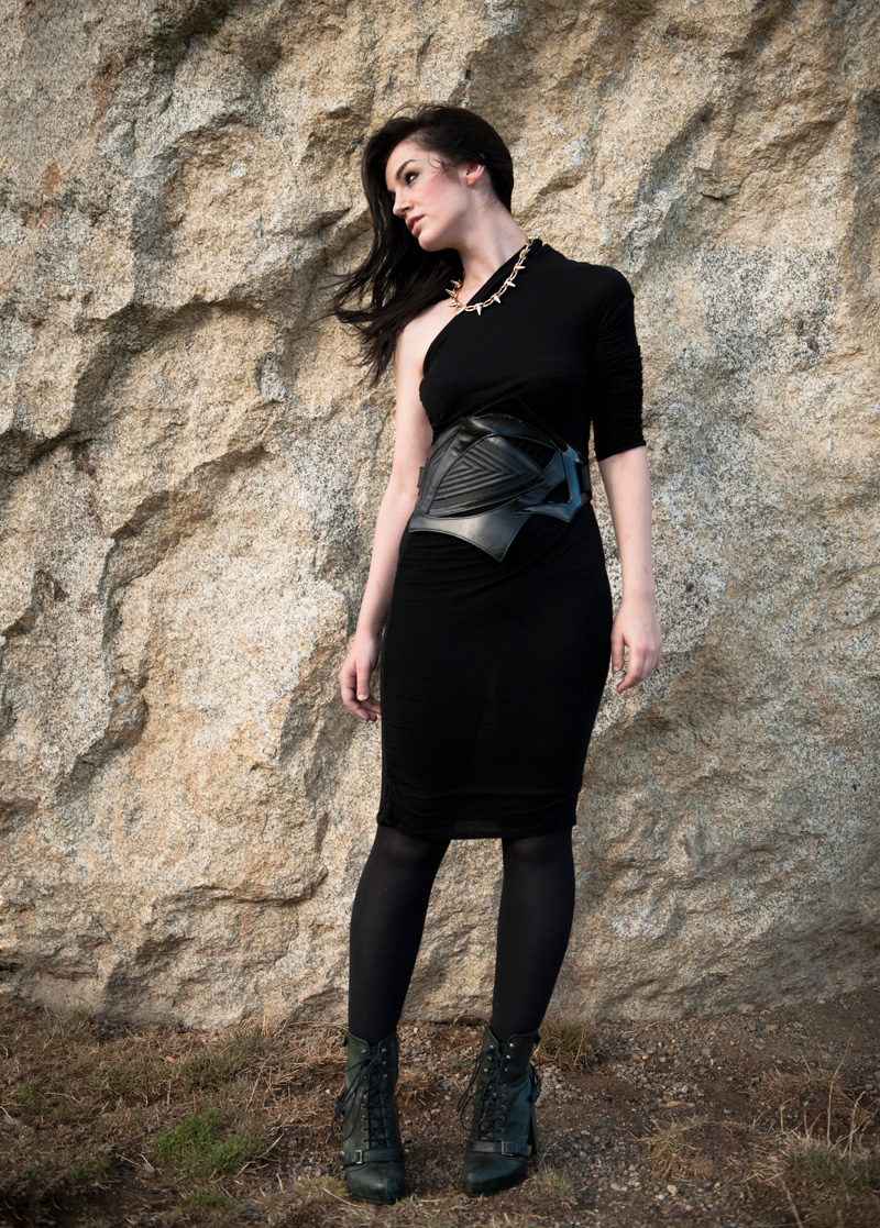 FAIIINT Super Outfit FAIIINT, Outfit, Bracher Emden, Belt, Jean Pierre Braganza, ASOS, Spike, Choker, Gold, Costume Dept., Dress, Asymmetric, One Shoulder, Body Con, Gathered, Rouched, Draped, Topshop, Boots, Lace Up, Black, Gold, Super Hero, Desert, Gothic, Sci Fi