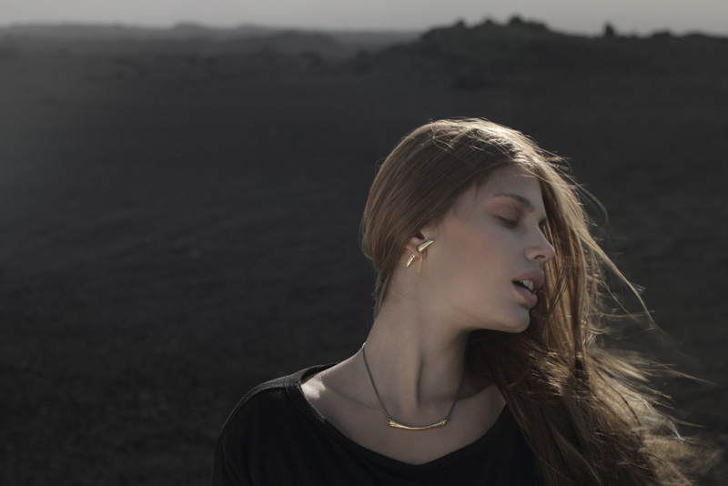 Bjorg 'NOT ALL THOSE WHO WANDER ARE LOST' Lookbook Spring 2012 Bjorg, Jewellery, Cuffs, Spine, Bone, Rose Gold, Brass, Gold, Necklace, Earrings, Spike
