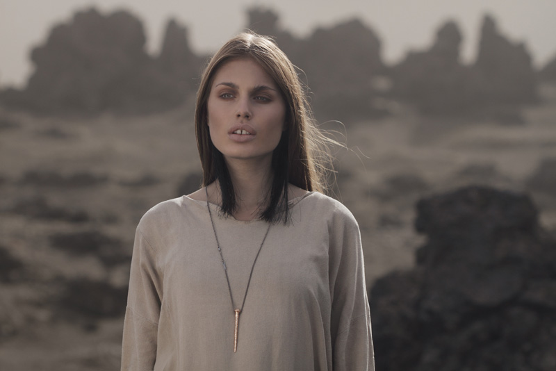 Bjorg 'NOT ALL THOSE WHO WANDER ARE LOST' Lookbook Spring 2012 Bjorg, Jewellery, Rose Gold, Brass, Gold, Necklace, Spike, Nail, Stake