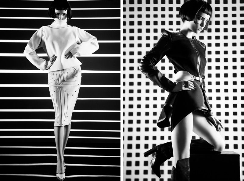 Umberto Barone for Bambi Magazine XIII, graphic novel comic book style fashion editorial, black & white, femme fatale, film noir