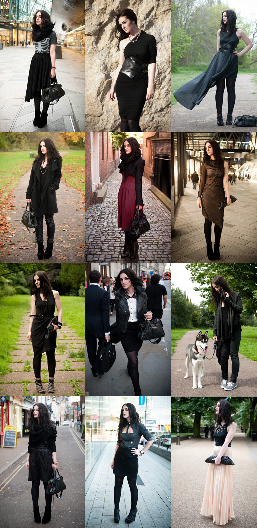 Outfit, FAIIINT, Favourites, Fashion, Blogger, Style, Styling, Black, Black on Black, Oxblood, Nude, Grey, Taupe, White, Draped, Tailoring, Blazer, Jacket, Shirt, Asymmetric, 2012, Stephanie Brown, Husky, Siberian Husky,