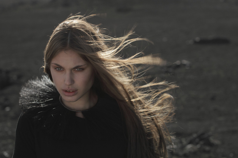 Bjorg 'NOT ALL THOSE WHO WANDER ARE LOST' Lookbook Spring 2012 Bjorg, Jewellery, Rose Gold, Brass, Gold, Necklace, Horsehair, Spiked, Statement, Black,