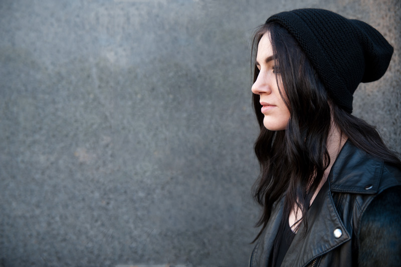 Fashion blogger Stephanie of FAIIINT wearing Black.co.uk cashmere slouch beanie, ASOS leather & faux fur biker jacket. All black outfit, street style, grunge, goth, casual.
