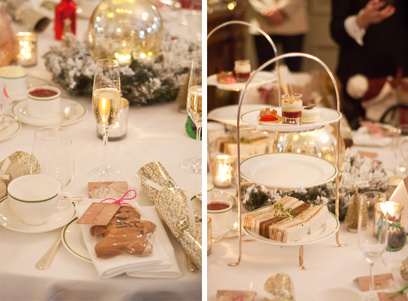 Next Christmas fashion blogger afternoon tea at Browns Hotel London, cakes, sandwiches, scones, champagne, gingerbread