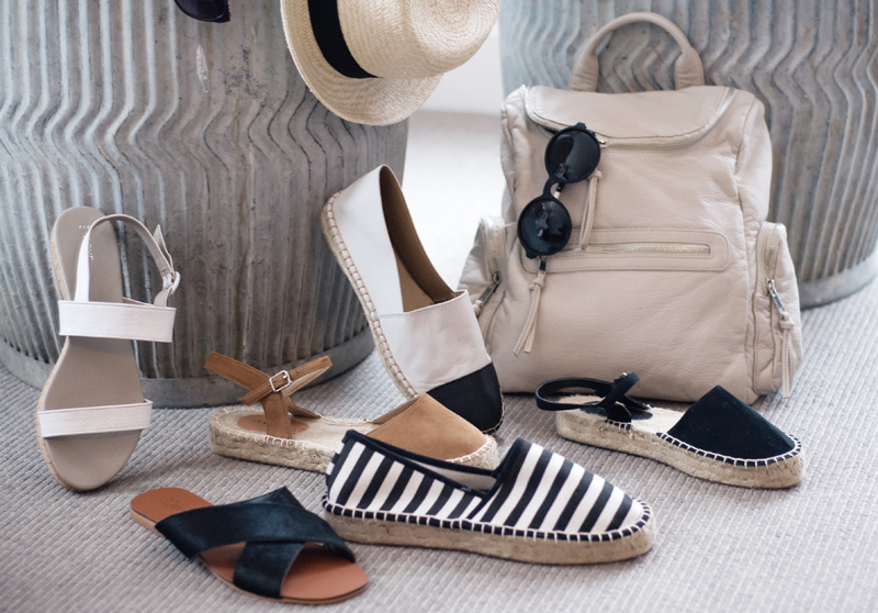 Next New In ss14 fashion blogger party press day party event. Nautical inspired sandals shoes, bags & straw hat.