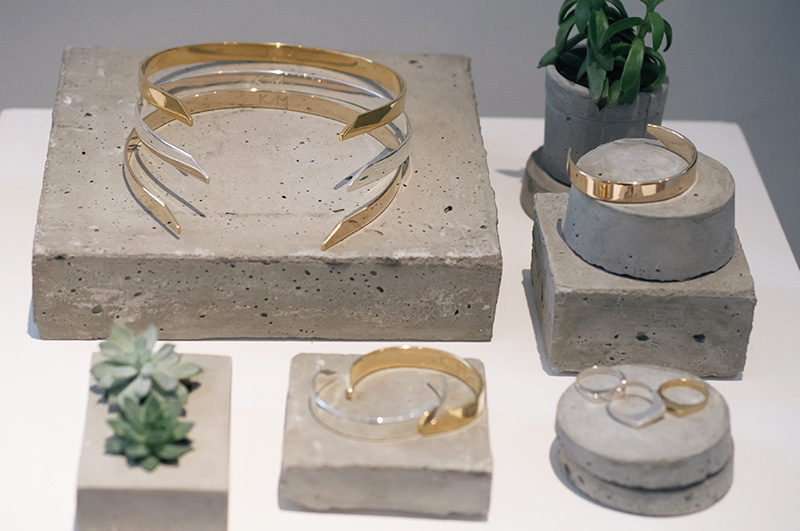 London Fashion Week Spring Summer 2015 Designer Showrooms Somerset House Kirstie MacLaren jewellery gold & silver minimal collars necklaces & cuffs