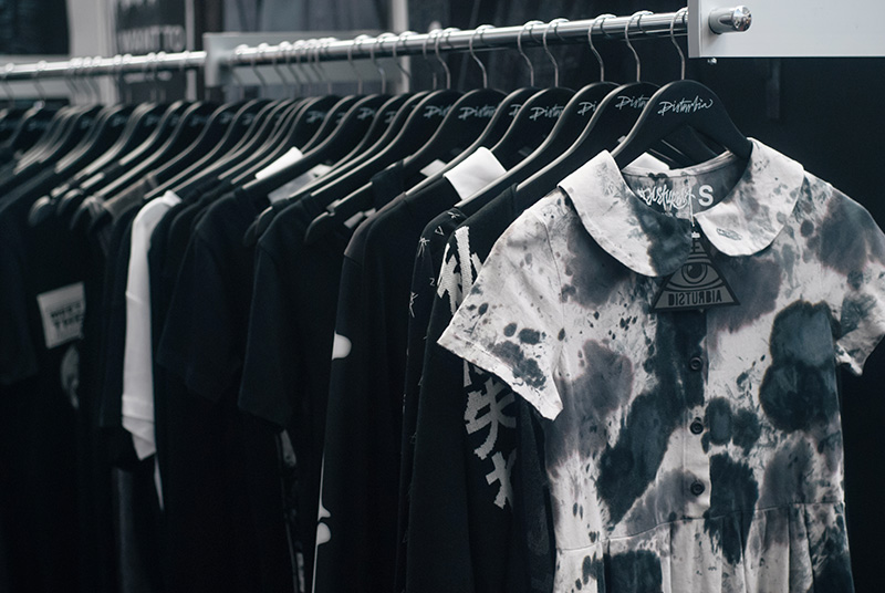 FAIIINT London Edge 2014 the new alternative fashion trade show Disturbia clothing rail