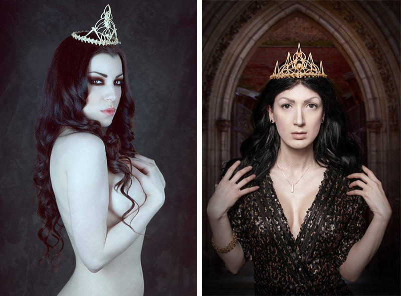 Memento Mori bone crown tiara taxidermy gothic