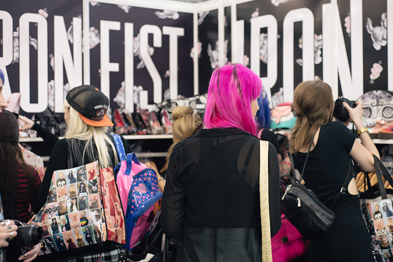 FAIIINT fashion blogger meet up event at London Edge 2015 Olympia Exhibition Centre. Iron Fist clothing stall.