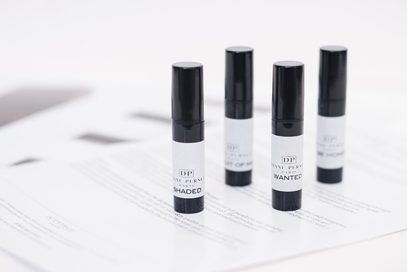 FAIIINT Diane Pernet Fragrances at Liberty London perfume samples Shaded, Wanted, To Be Honest & In Pursuit of Magic.