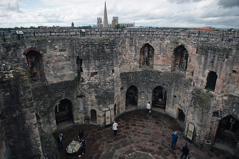 FAIIINT York weekend break. Panoramic views of York city centre & York Minster from the top of Clifford's Tower.