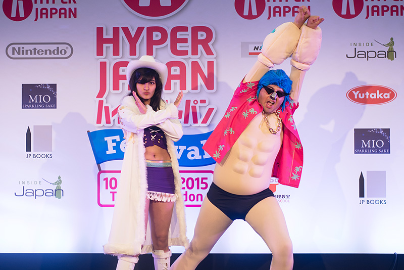 FAIIINT Hyper Japan Festival 2015 at The o2 London. Franky and Nico Robin One Piece cosplay costumes.