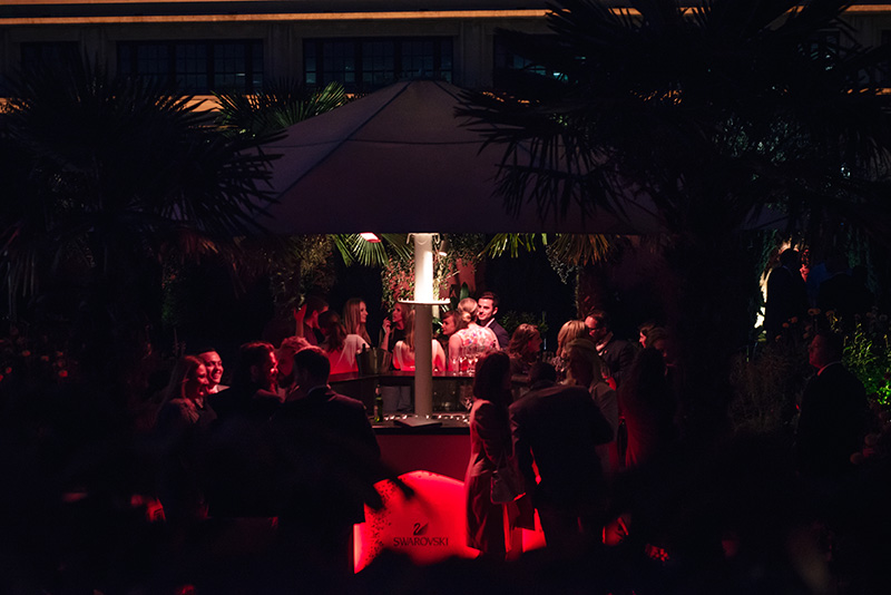FAIIINT WatchPro Hot 100 party at The Roof Gardens Kensington London at night with Swarovski