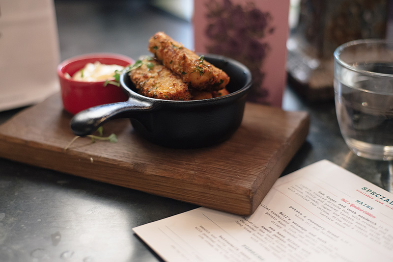 FAIIINT Bill's Restaurant at Highcross Leicester. Crispy Crumbed Halloumi.