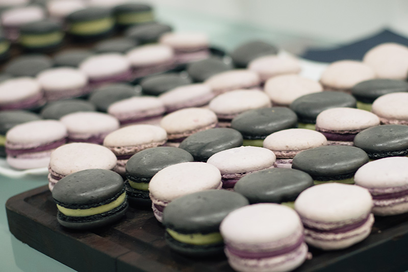 Artist of Makeup by Zukreat at Femi Health & Beauty salon Leicester. Macarons by Macarons and More.