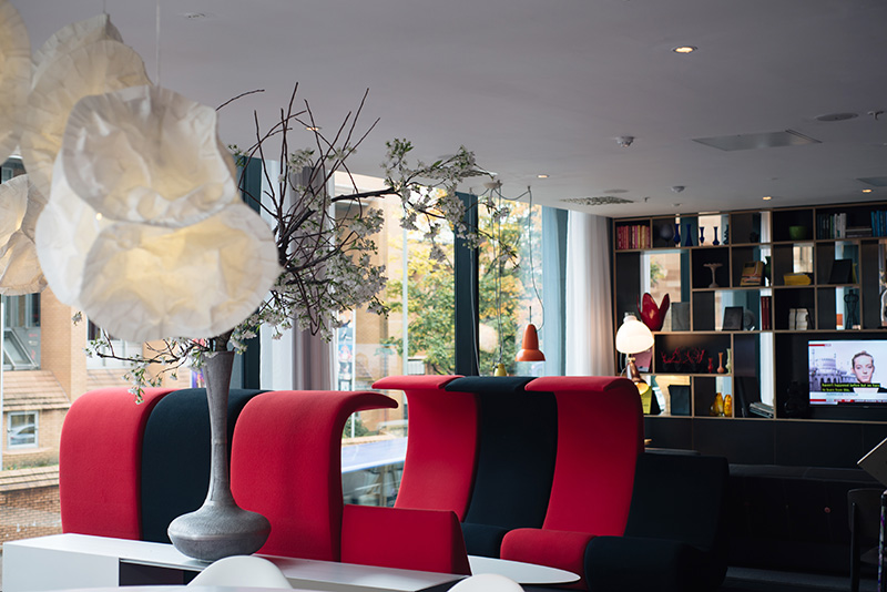 Citizen M Hotel Glasgow lounge area seating