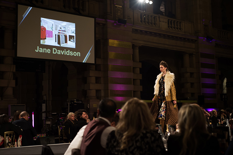 FAIIINT Scottish Style Awards 2015 at Kelvingrove art gallery and museum in Glasgow. Catwalk show Jane Davidson.