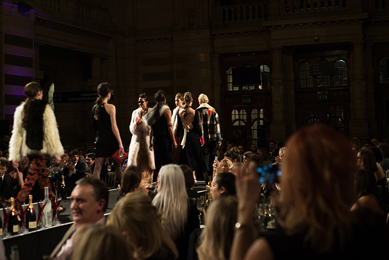 FAIIINT Scottish Style Awards 2015 at Kelvingrove art gallery and museum in Glasgow. Catwalk finale.