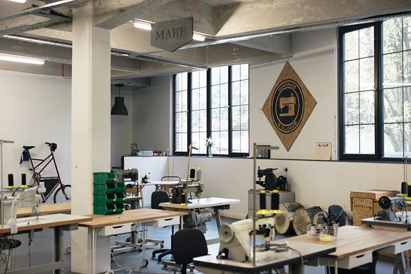 FAIIINT Trakke Glasgow studio, sewing machines.