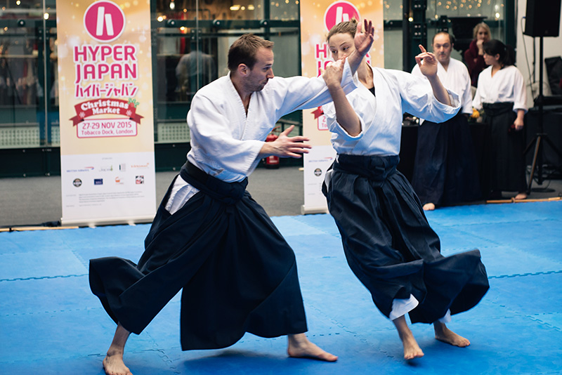 Hyper Japan Christmas Market 2015 at Tobacco Dock London. Aikido.