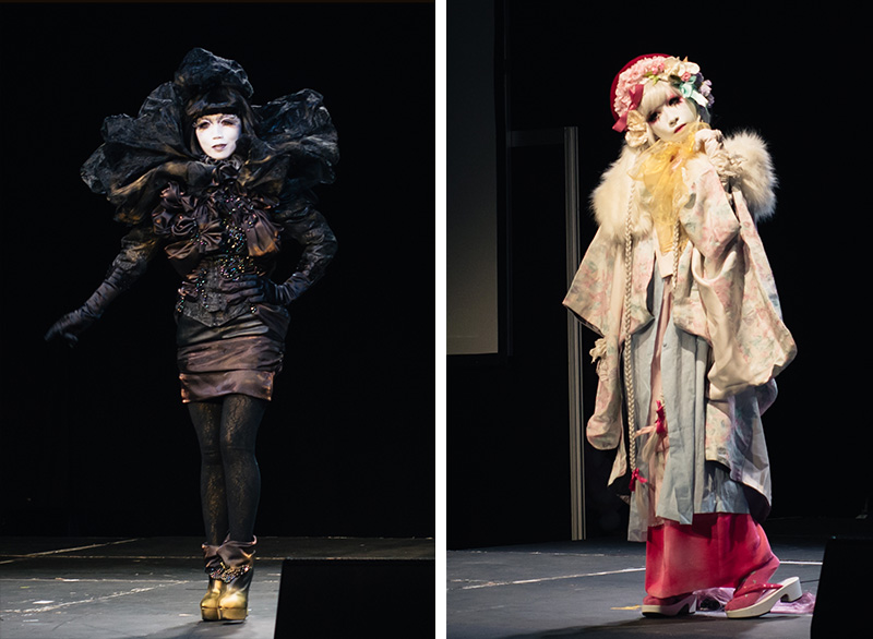 Hyper Japan Christmas Market 2015 at Tobacco Dock London. Fashion show Minori Shironuri style.