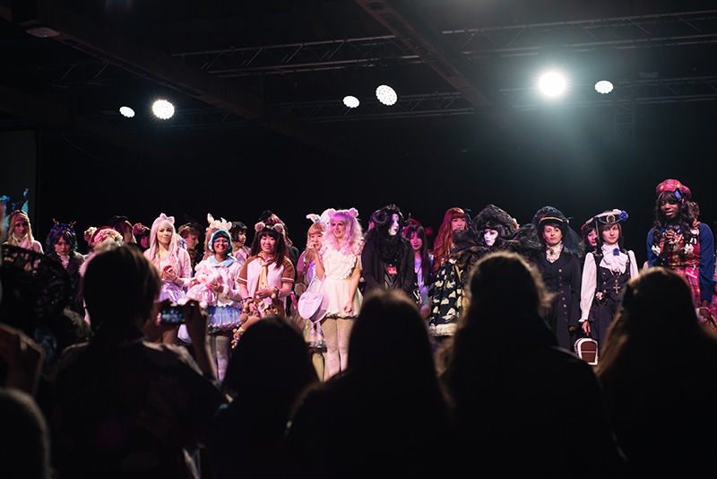 Hyper Japan Christmas Market 2015 at Tobacco Dock London. Fashion show.
