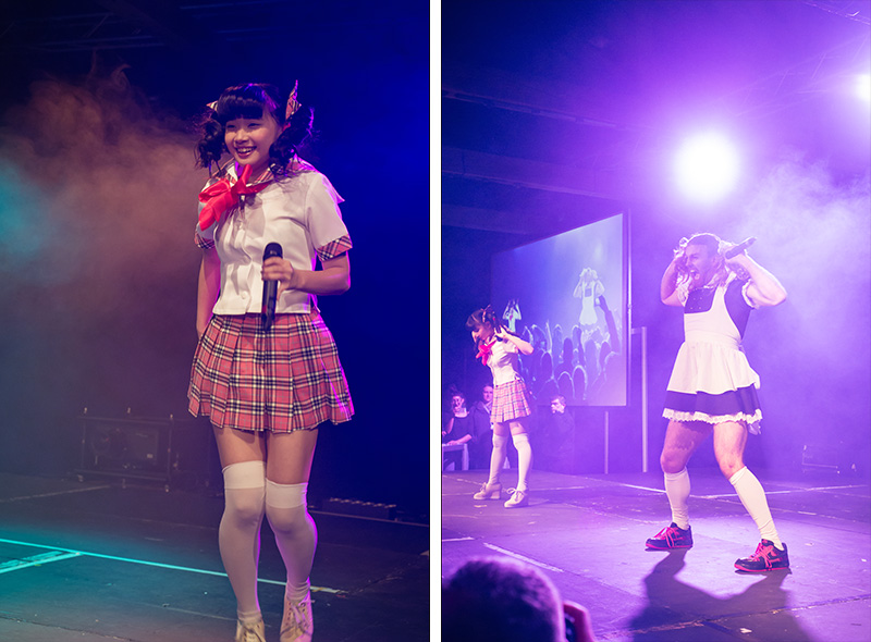 Hyper Japan Christmas Market 2015 at Tobacco Dock London. LadyBaby performing live.
