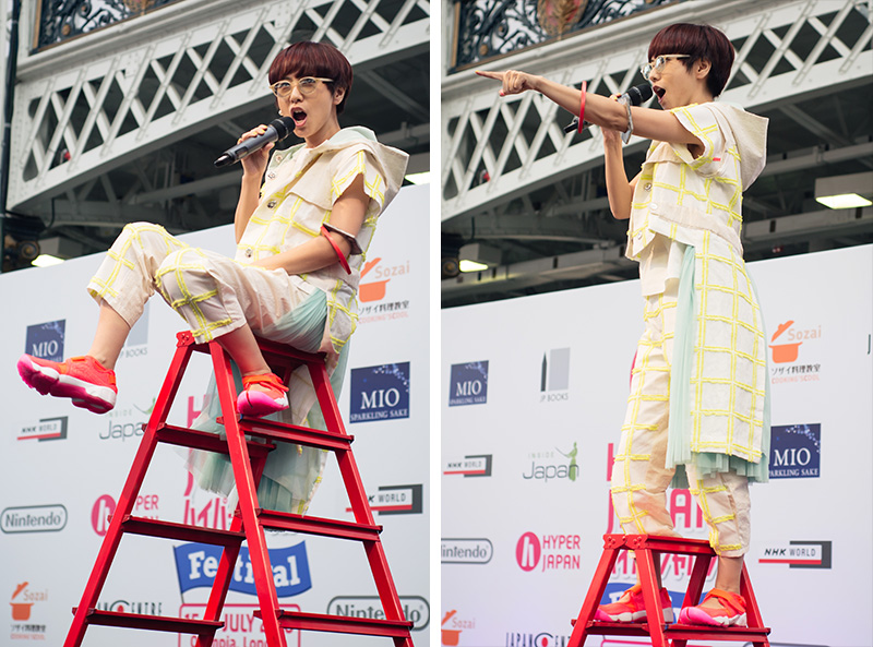MC Itsuka J-pop rap Charisma.com performing live at Hyper Japan festival 2016 Kensington Olympia.