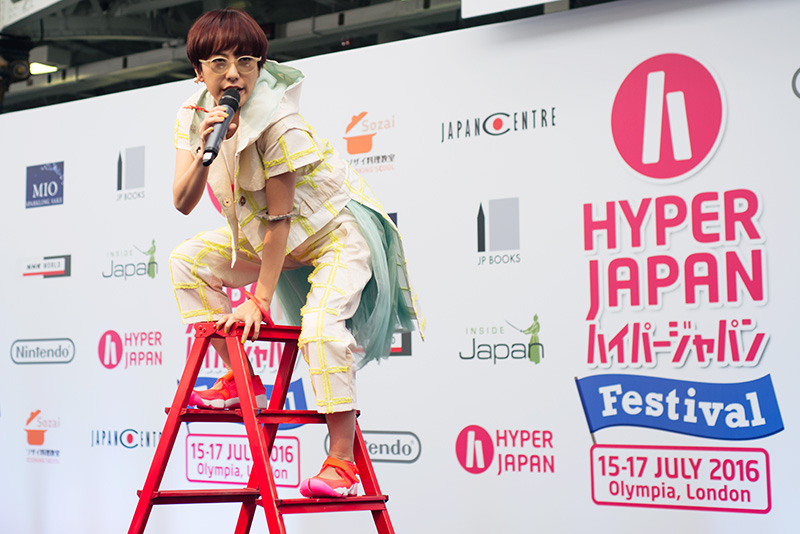 MC Itsuka J-pop rap Charisma.com performing live at Hyper Japan festival 2016 Kensington Olympia.