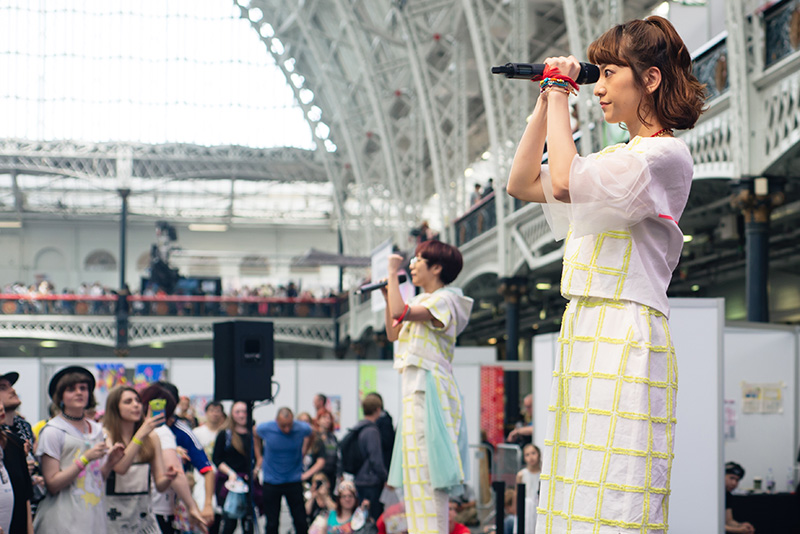 MC Itsuka and DJ Gonchi J-pop rap Charisma.com performing live at Hyper Japan festival 2016 Kensington Olympia.