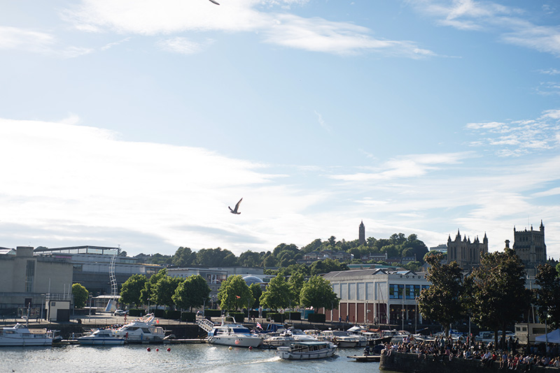 Bristol harbour landscape.