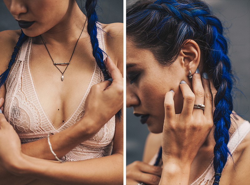 Birds N Bones Jewelry Darkling Beetle mini collection, shot by Aubrey Janelle.