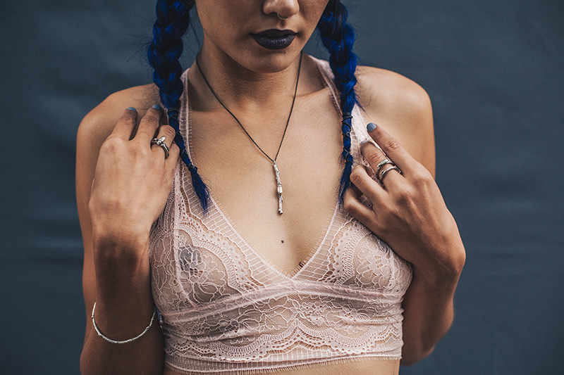 Birds N Bones Jewelry Darkling Beetle mini collection, shot by Aubrey Janelle.