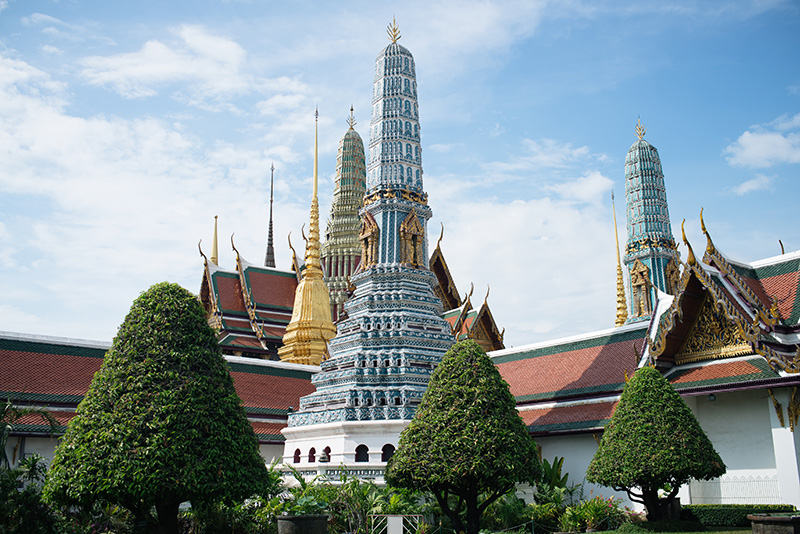Bangkok Thailand temples, The Grand Palace and Wat Phra Kaew.