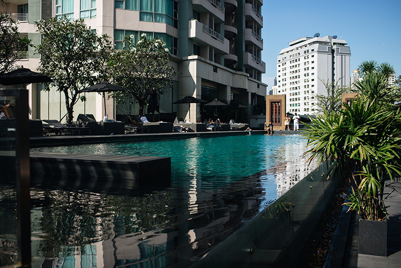 Anantara Sathorn Bangkok hotel Thailand pool area.