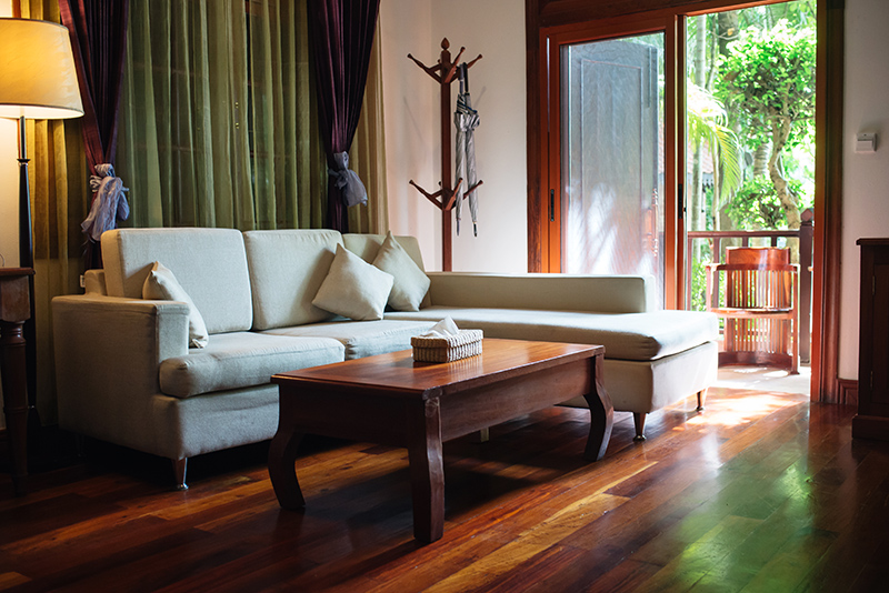Sokhalay Angkor Villa Resort lounge area of room in Siem Reap Cambodia