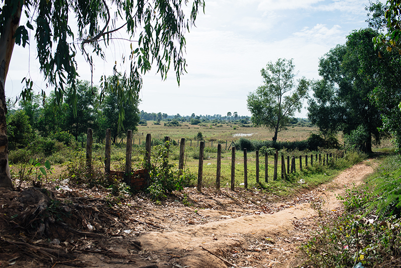Motorbiking through the Siem Reap countryside in Cambodia.