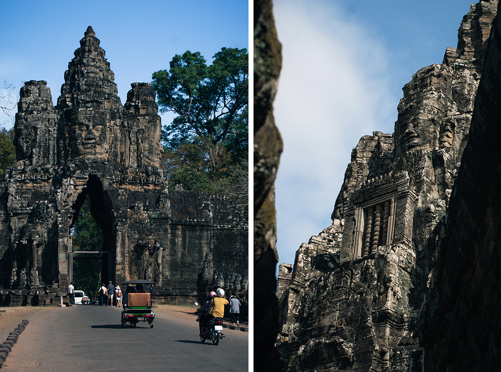 Bayon temple ruins Siem Reap Angkor Cambodia.