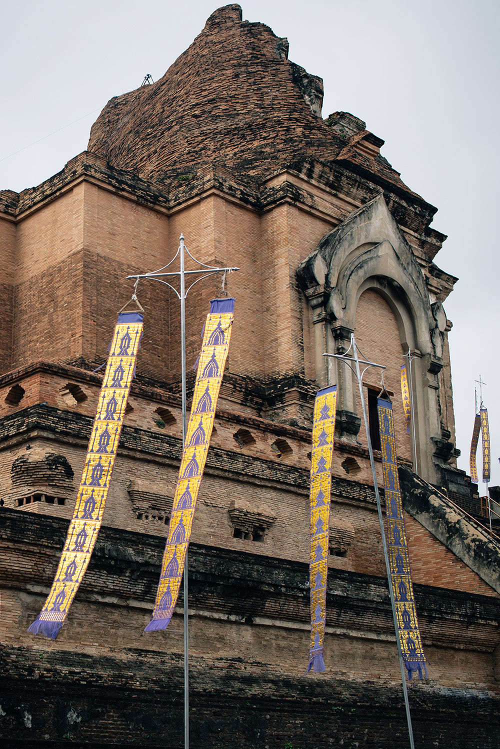Wat Chedi Luang temple Chiang Mai Thailand.
