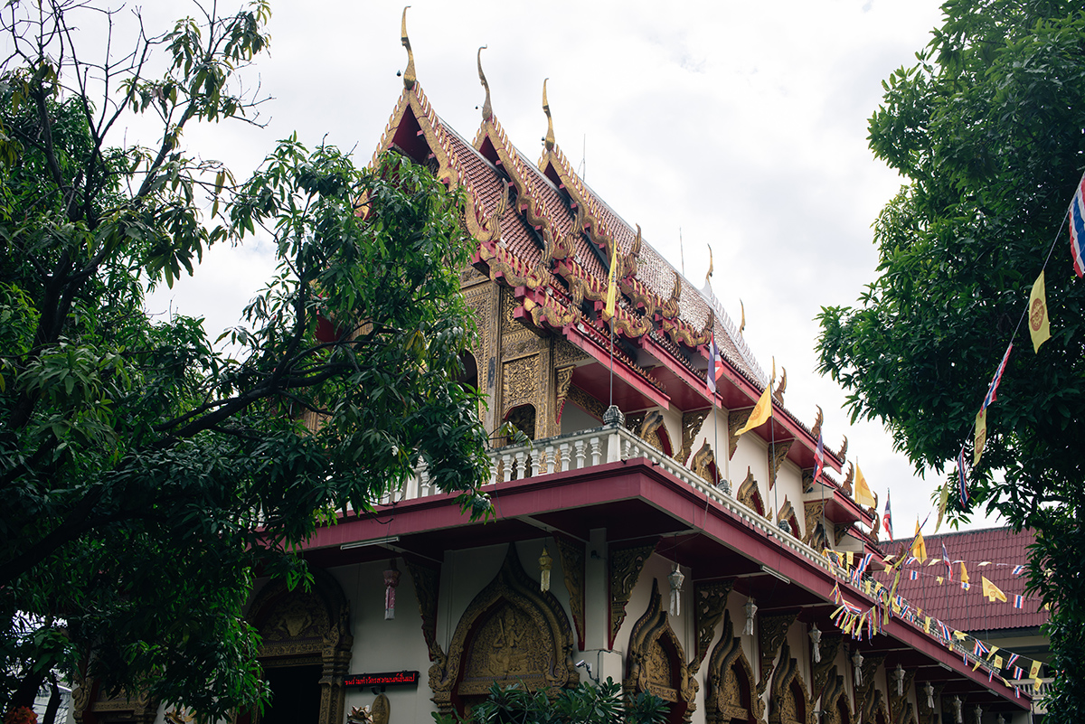 Chiang Mai Thailand streets Wat Buparam temple