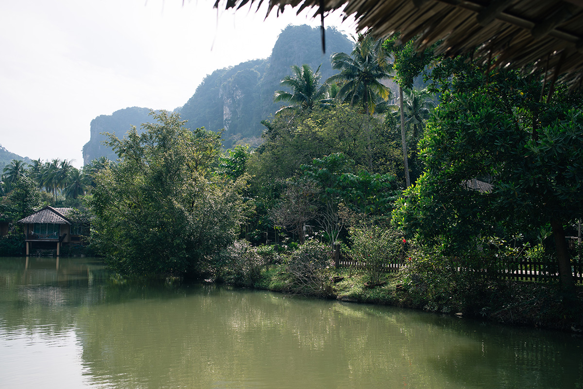 Ban Sainai Resort lake and cliff view Ao Nang Krabi Thailand