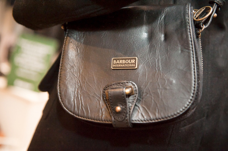 Dust PR AW13 Press Day, Barbour small black leather satchel cross body messenger bag