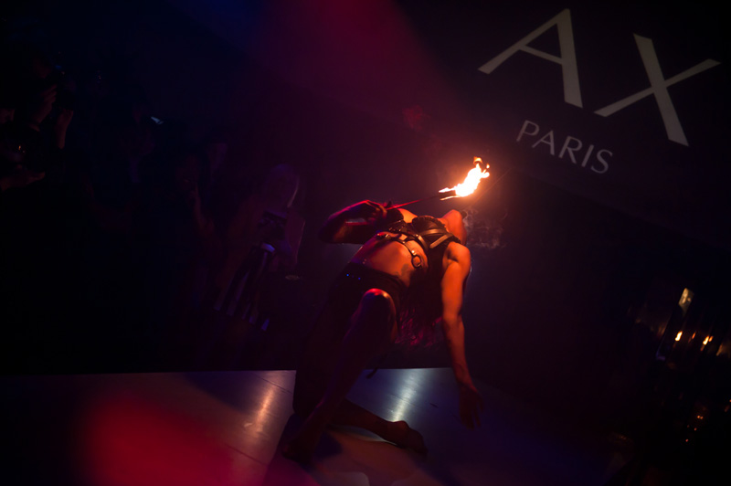 AX Paris & E-Tail Webstores Blogger Party Event at Circus Covent Garden, Performance, Fire, Dancing, Girls, Fire eating, fire breathing,