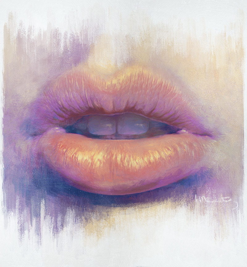 Isabella Morawetz 'Lips Study' Isabella Morawetz, Lips, Close up, Painting, Digital, Photoshop, Study, Mouth