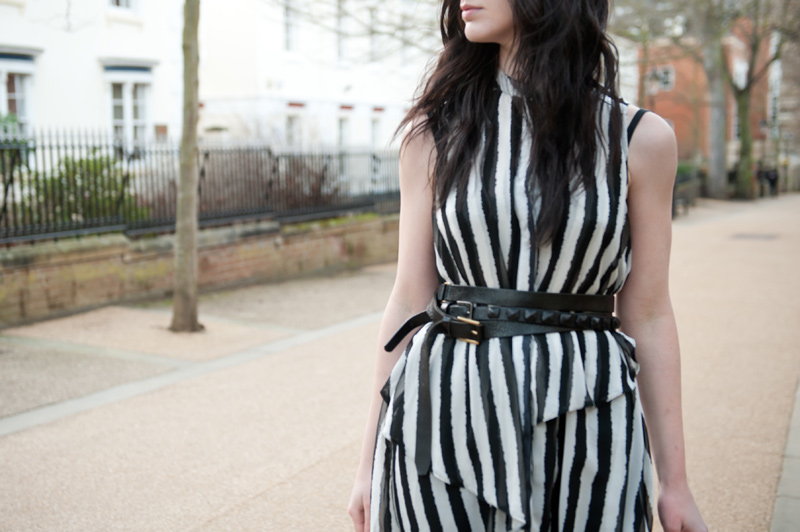 FAIIINT, Outfit, Boohoo, #Globalstyler, Globalstyler, Stripes, Vertical, Leather, Draped, Asymmetric, Topshop, Boots, ASOS, Double Belt, Black & White, Barneys Originals, Street Style